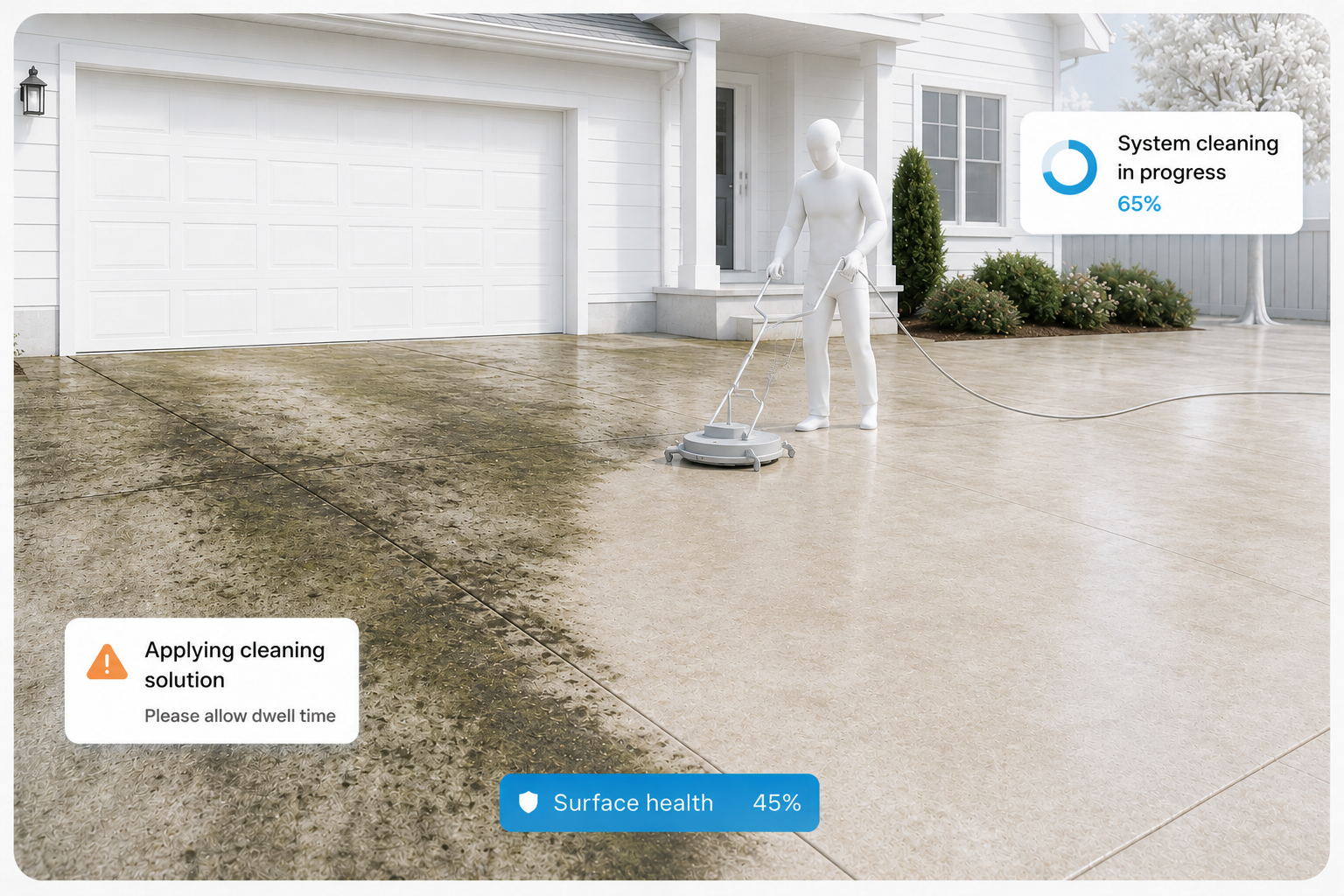 Sidewalk Concrete Cleaning